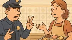 Vic: Policist pride v slaščičarno…